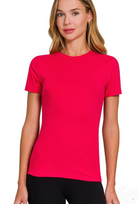 Red Perfect Basic Cotton Tee-Market Grey Boutique