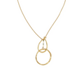 30" Gold Drop Loop Beaded Necklace