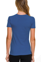 Light Navy Perfect Basic Cotton Tee-Market Grey Boutique