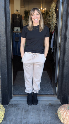 Ash Mocha Acid Wash Fleece Sweatpants