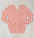 Light Pink V Neck Cardigan