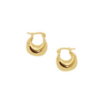 Gold Small Tapered Hoop Earring