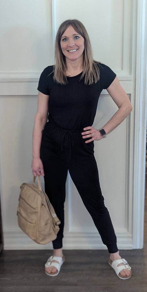 Black Jogger Jumpsuit