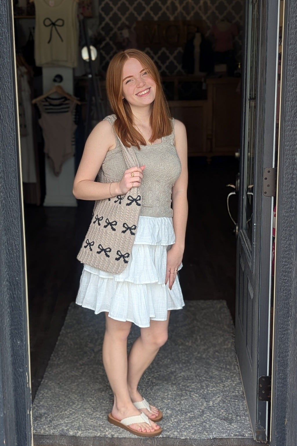 Solid Ruffle Tiered Elastic Waist Mini Skirt