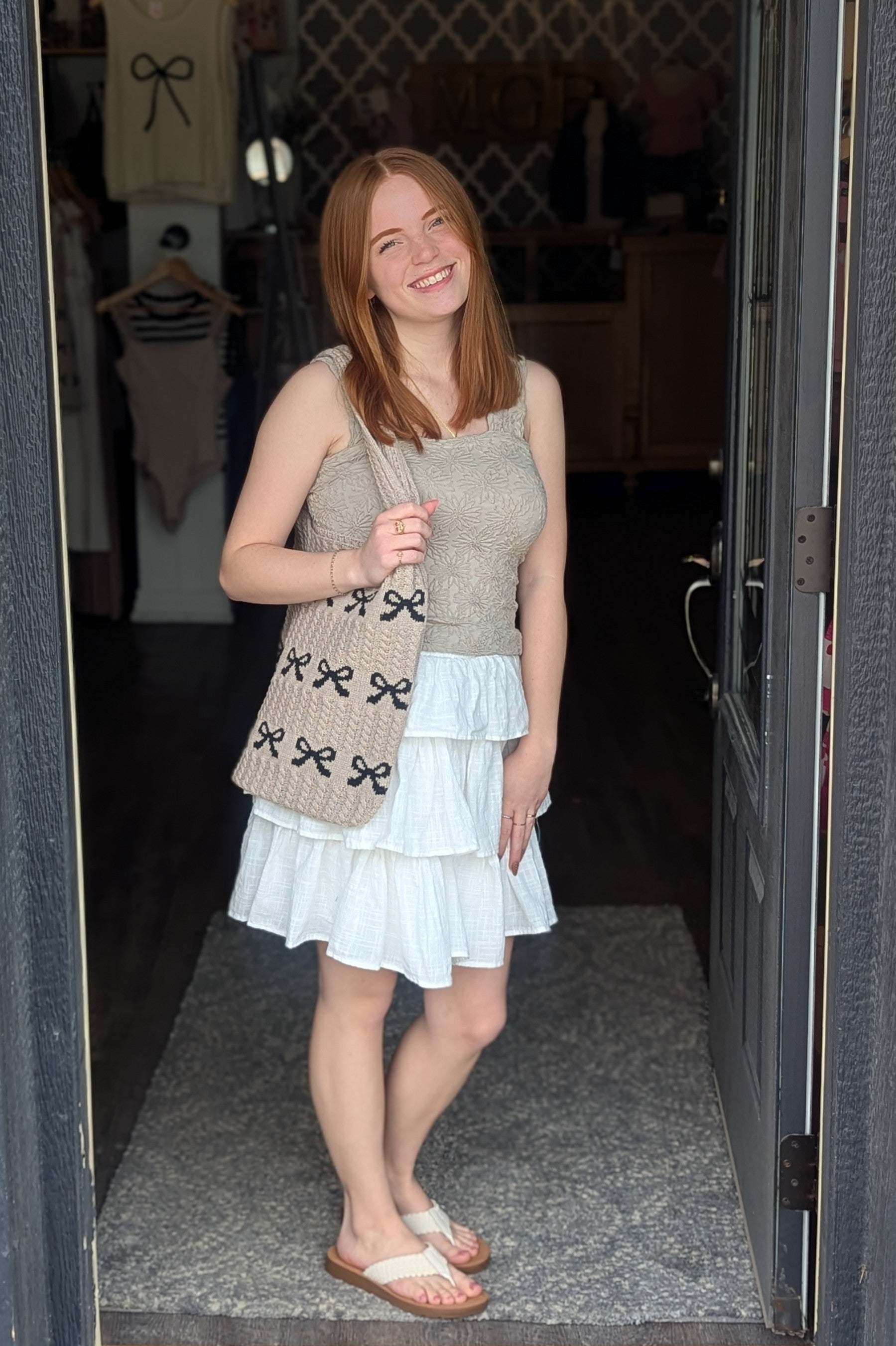 Solid Ruffle Tiered Elastic Waist Mini Skirt