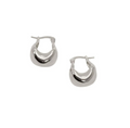 Silver Small Tapered Hoop Earring