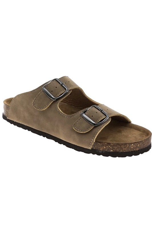 Footbed Sandal with two Buckles
